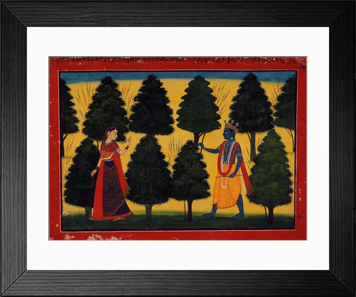 Framed Print : Radha Rejecting Krishna, c1760. Creator: Unknown Framed Print : Radha Rejecting Krishna, c1760. Creator: Unknown