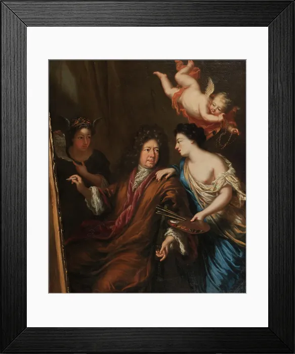 Framed Print : Self portrait with Allegories, 1691. Creator: David Klocker Ehrenstrahl Framed Print : Self portrait with Allegories, 1691. Creator: David Klocker Ehrenstrahl