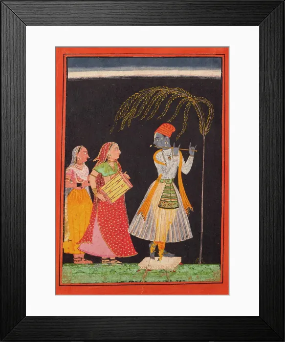 Framed Print : Lahula Ragaputra, Son of Dipak Raga, Folio from a Ragamala (Garland of Melodies), c1685-c1690. Creator: Unknown