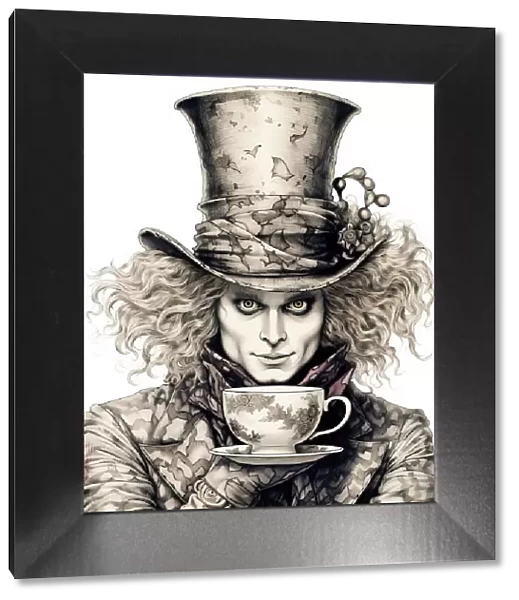 AI IMAGE - The Mad Hatter, from 'Alice in Wonderland', 2023. Creator: Heritage Images. AI IMAGE - The Mad Hatter, from 'Alice in Wonderland', 2023. Creator: Heritage Images