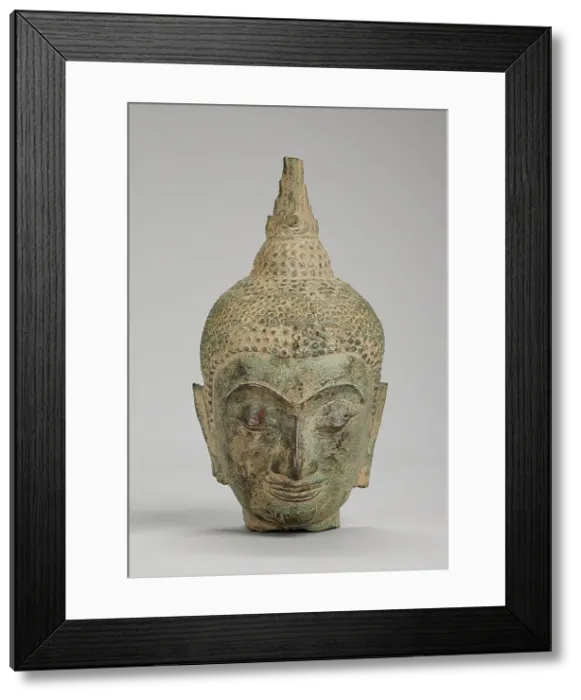 Framed Print : Head of Buddha Shakyamuni, 15th-16th century. Creator: Unknown Framed Print : Head of Buddha Shakyamuni, 15th-16th century. Creator: Unknown
