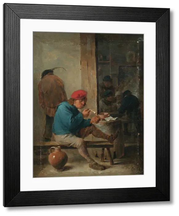 Framed Print : Tavern Scene with Smokers, 1640s. Creator: David Teniers II Framed Print : Tavern Scene with Smokers, 1640s. Creator: David Teniers II