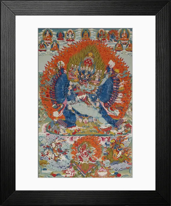 Framed Print : Vajrabhairava with Vajravetali, 18th century. Creator: Unknown Framed Print : Vajrabhairava with Vajravetali, 18th century. Creator: Unknown