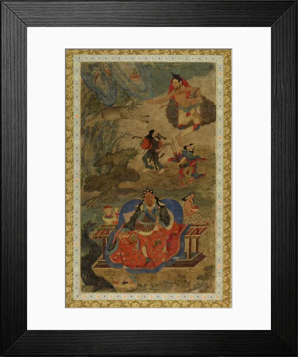 Framed Print : Mahasiddhas Shavaripa and Dharikapa, c1600. Creator: Unknown Framed Print : Mahasiddhas Shavaripa and Dharikapa, c1600. Creator: Unknown