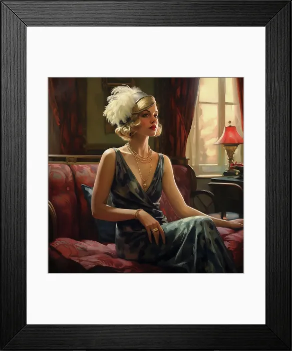 Framed Print : AI IMAGE - A woman wearing 1920s fashion, 2023. Creator: Heritage Images Framed Print : AI IMAGE - A woman wearing 1920s fashion, 2023. Creator: Heritage Images
