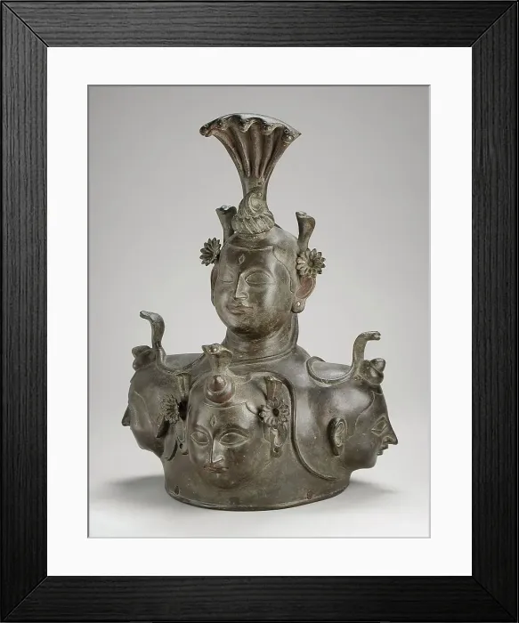 Framed Print : Shivalinga Cover with Five Faces, 16th century. Creator: Unknown Framed Print : Shivalinga Cover with Five Faces, 16th century. Creator: Unknown