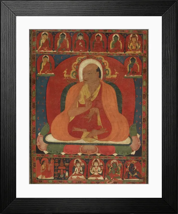 Framed Print : Portrait of a Tibetan Monk, 12th century. Creator: Unknown Framed Print : Portrait of a Tibetan Monk, 12th century. Creator: Unknown