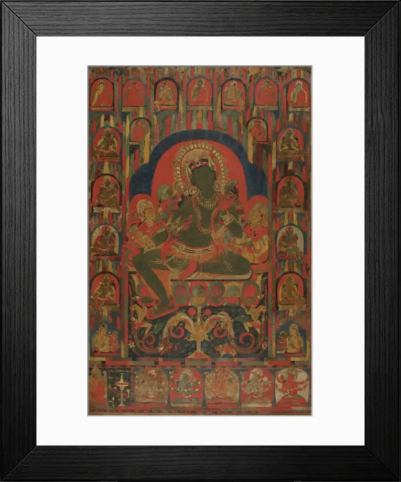 Framed Print : Green Tara, 1160s-1180s. Creator: Unknown Framed Print : Green Tara, 1160s-1180s. Creator: Unknown