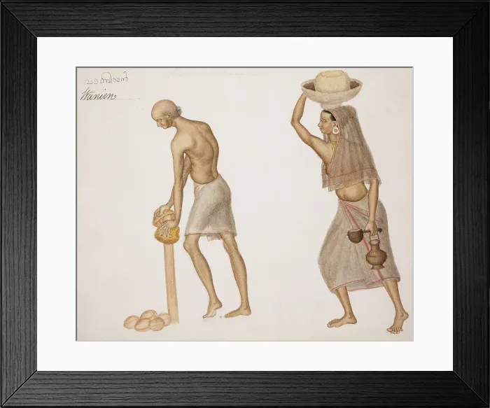 Framed Print : Coconut Seller and a Woman, c1820. Creator: Unknown Framed Print : Coconut Seller and a Woman, c1820. Creator: Unknown