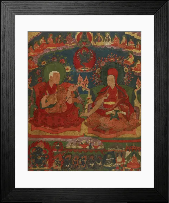 Framed Print : Abbots of the Ngor Monastery, late 16th century. Creator: Unknown Framed Print : Abbots of the Ngor Monastery, late 16th century. Creator: Unknown