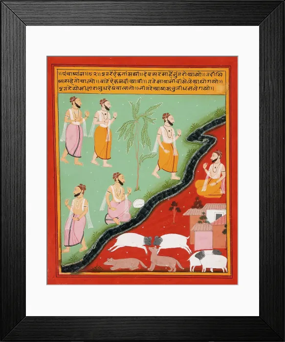 Framed Print : Adventures of Two Travelling Priests, Folio from a Panchakhyana (Jain Recensio... c1725. Creator: Unknown. Adventures of Two Travelling Priests, Folio from a Panchakhyana (Jain Recensio... c1725. Creator: Unknown) Framed Print : Adventures of Two Travelling Priests, Folio from a Panchakhyana (Jain Recensio... c1725. Creator: Unknown. Adventures of Two Travelling Priests, Folio from a Panchakhyana (Jain Recensio... c1725. Creator: Unknown)