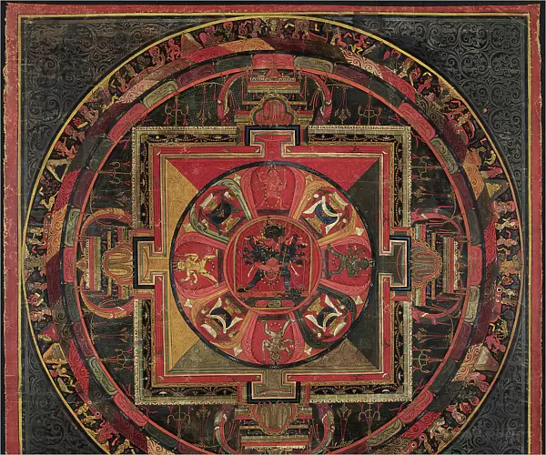Mandala of Chakrasamvara, c1400. Creator: Unknown