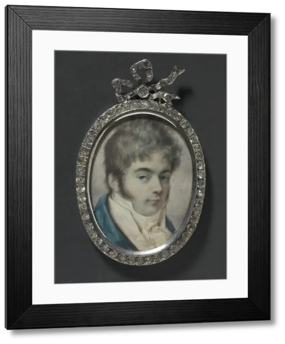 Framed Print : Unknown man, c18th century. Creator: Peter Edward Stroehling Framed Print : Unknown man, c18th century. Creator: Peter Edward Stroehling