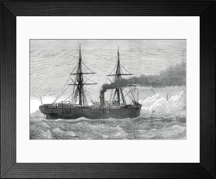 Framed Print : The Collision in Dover Bay: the Franconia backing from the Strathclyde, 1876. Creator: Unknown Framed Print : The Collision in Dover Bay: the Franconia backing from the Strathclyde, 1876. Creator: Unknown
