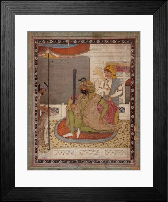 Framed Print : Maharaja Sher Singh (Reigned 1841-1843), between c1840 and c1845. Creator: Unknown Framed Print : Maharaja Sher Singh (Reigned 1841-1843), between c1840 and c1845. Creator: Unknown