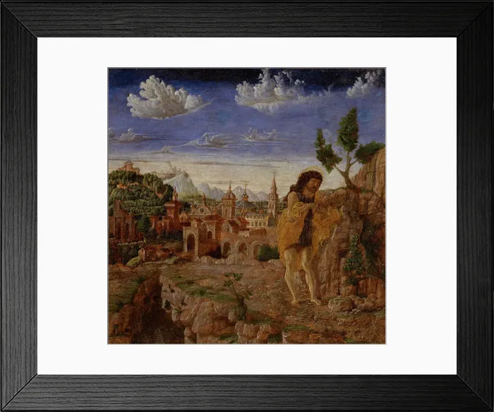 Framed Print : Saint John the Baptist in a Landscape, c1480. Creator: Giovanni Corente Framed Print : Saint John the Baptist in a Landscape, c1480. Creator: Giovanni Corente