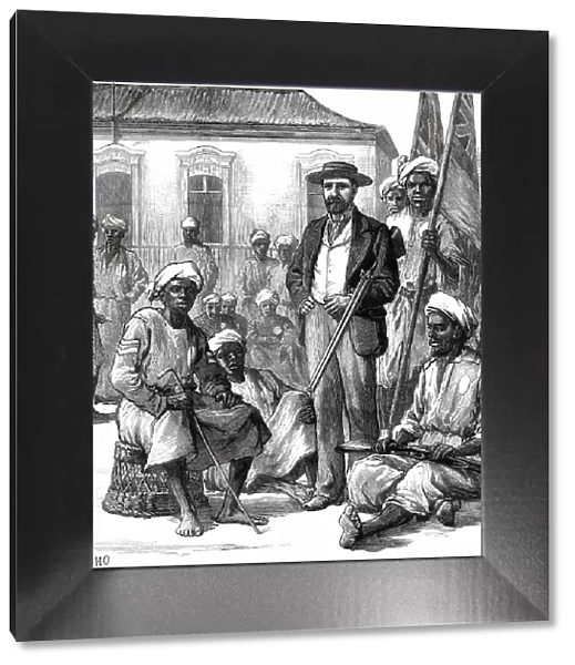 Lieutenant Cameron and some of his African followers, 1876. Creator: W. J. P