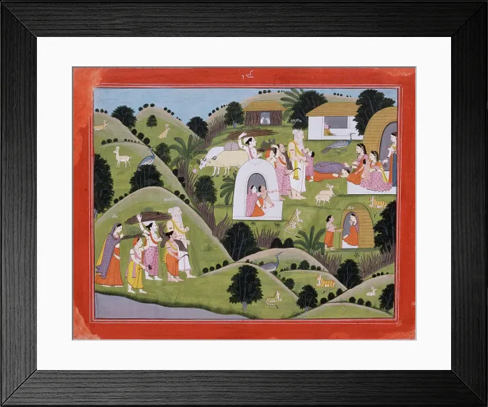 Framed Print : Hermitage of Valmiki, Folio from the Nadaun Ramayana (Adventures of Rama), c1820. Creator: Unknown. Hermitage of Valmiki, Folio from the Nadaun Ramayana (Adventures of Rama), c1820. Creator: Unknown Framed Print : Hermitage of Valmiki, Folio from the Nadaun Ramayana (Adventures of Rama), c1820. Creator: Unknown. Hermitage of Valmiki, Folio from the Nadaun Ramayana (Adventures of Rama), c1820. Creator: Unknown