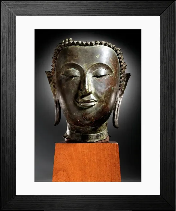 Framed Print : Head of Buddha Shakyamuni, 16th-17th century. Creator: Unknown Framed Print : Head of Buddha Shakyamuni, 16th-17th century. Creator: Unknown