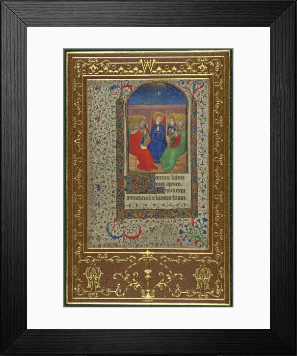 Framed Print : Virgin Mary with saints, miniature from a Book of Hours, 1475-1500. Creator: Unknown Framed Print : Virgin Mary with saints, miniature from a Book of Hours, 1475-1500. Creator: Unknown