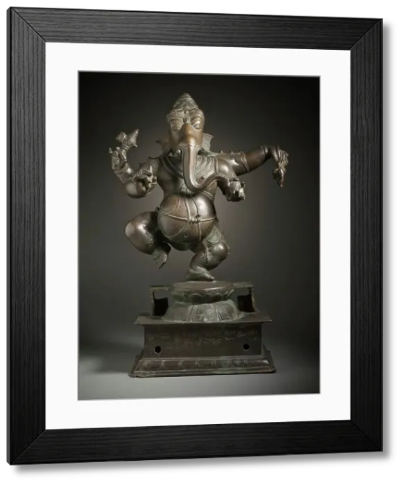 Framed Print : Dancing Ganesha, Lord of Obstacles, 16th-17th century. Creator: Unknown Framed Print : Dancing Ganesha, Lord of Obstacles, 16th-17th century. Creator: Unknown