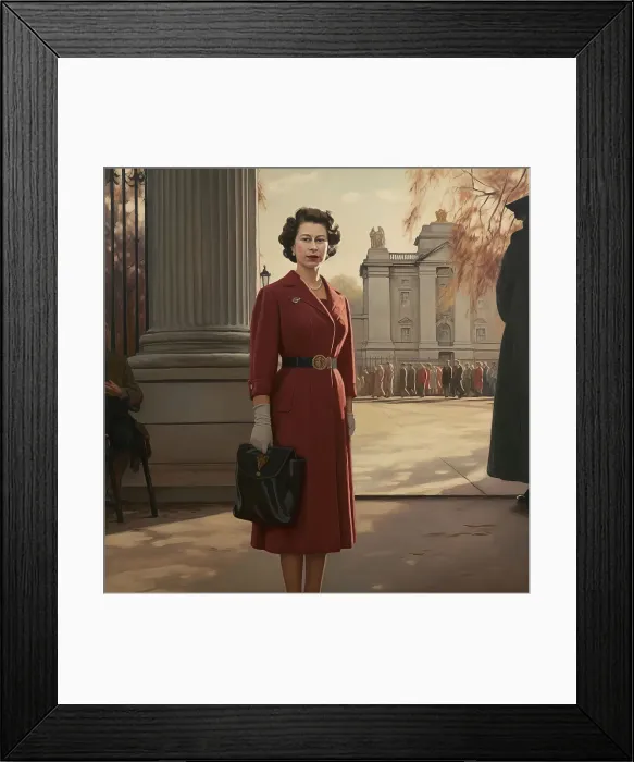 Framed Print : AI IMAGE - Portrait of Princess Elizabeth, 1950s, (2023). Creator: Heritage Images Framed Print : AI IMAGE - Portrait of Princess Elizabeth, 1950s, (2023). Creator: Heritage Images