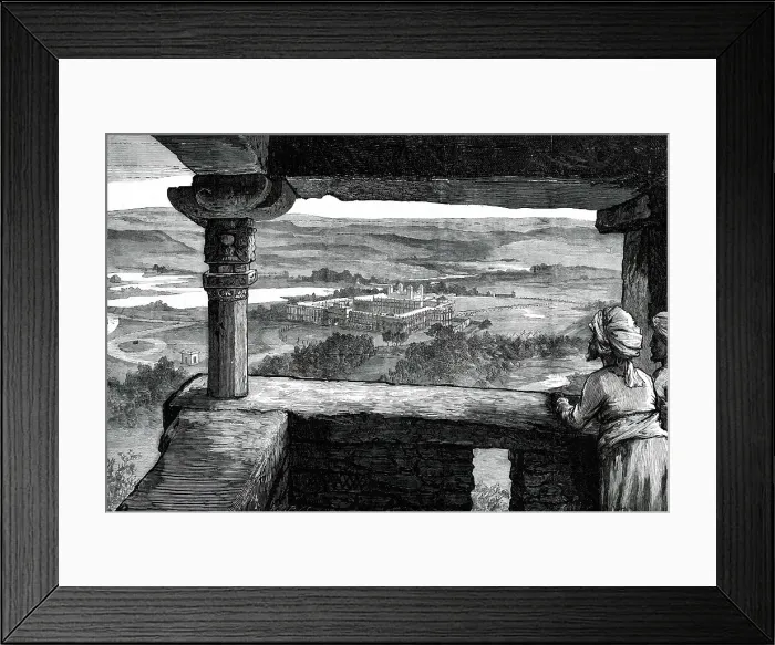 Framed Print : The Royal Visit to India: the Phul-Bagh, or Flower-Garden Palace, Gwalior...1876. Creator: W. J. P Framed Print : The Royal Visit to India: the Phul-Bagh, or Flower-Garden Palace, Gwalior...1876. Creator: W. J. P
