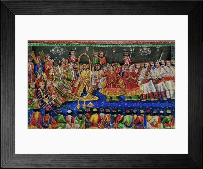 Framed Print : Dancing Girls at a Court, c1850. Creator: Unknown Framed Print : Dancing Girls at a Court, c1850. Creator: Unknown
