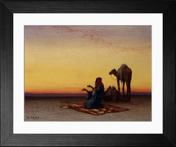 Framed Print : Arab at Prayer, c1860. Creator: Charles Théodore Frère Framed Print : Arab at Prayer, c1860. Creator: Charles Théodore Frère