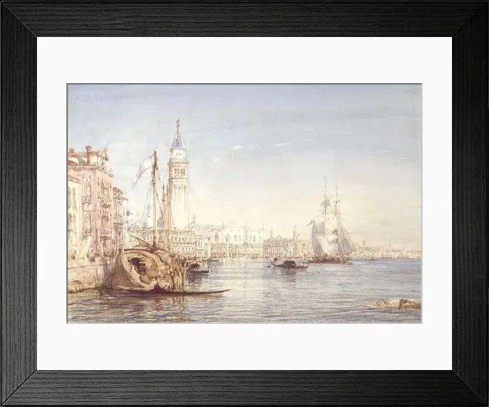Framed Print : Venice, Evening, 1863. Creator: Felix Francois Georges Philibert Ziem Framed Print : Venice, Evening, 1863. Creator: Felix Francois Georges Philibert Ziem