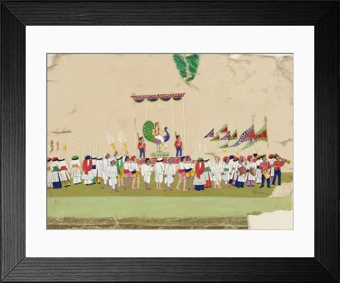 Framed Print : Religious Procession: Kartikkeya, c1800. Creator: Unknown Framed Print : Religious Procession: Kartikkeya, c1800. Creator: Unknown