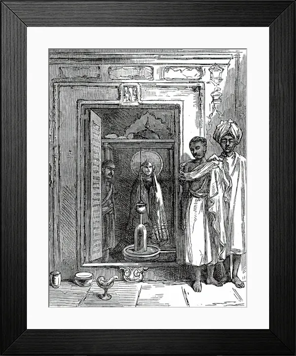 Framed Print : Shrine of the Parbutty Temple at Poonah, 1876. Creator: Unknown Framed Print : Shrine of the Parbutty Temple at Poonah, 1876. Creator: Unknown