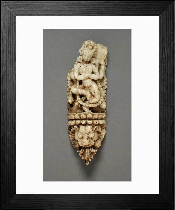 Framed Print : Apron Plaque with a Dancing Goddess, 17th-18th century. Creator: Unknown Framed Print : Apron Plaque with a Dancing Goddess, 17th-18th century. Creator: Unknown