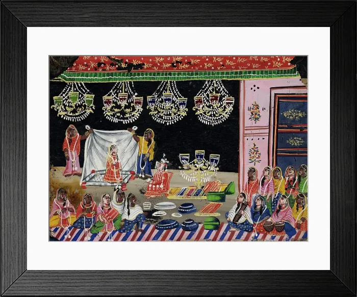 Framed Print : Wedding Procession: Bride Under a Canopy, c1800. Creator: Unknown Framed Print : Wedding Procession: Bride Under a Canopy, c1800. Creator: Unknown