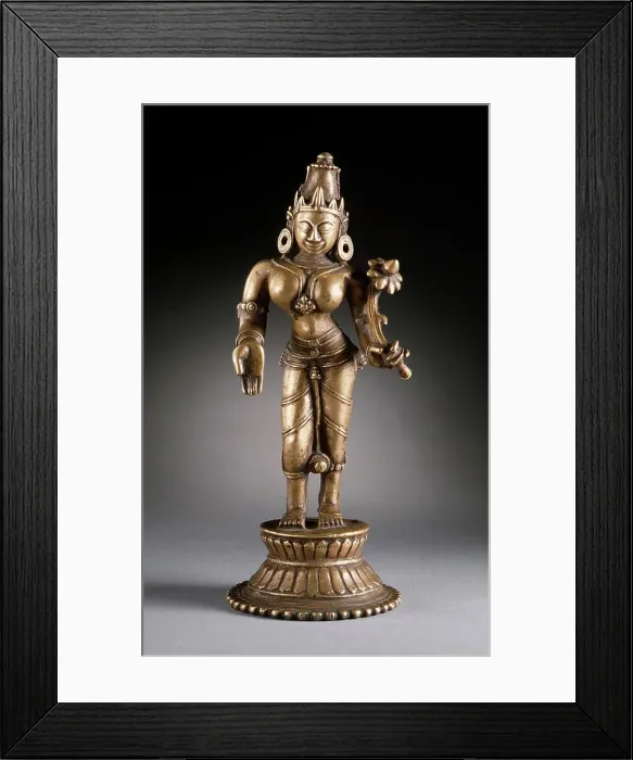 Framed Print : The Hindu Goddess Shri Lakshmi, 17th-18th century. Creator: Unknown Framed Print : The Hindu Goddess Shri Lakshmi, 17th-18th century. Creator: Unknown