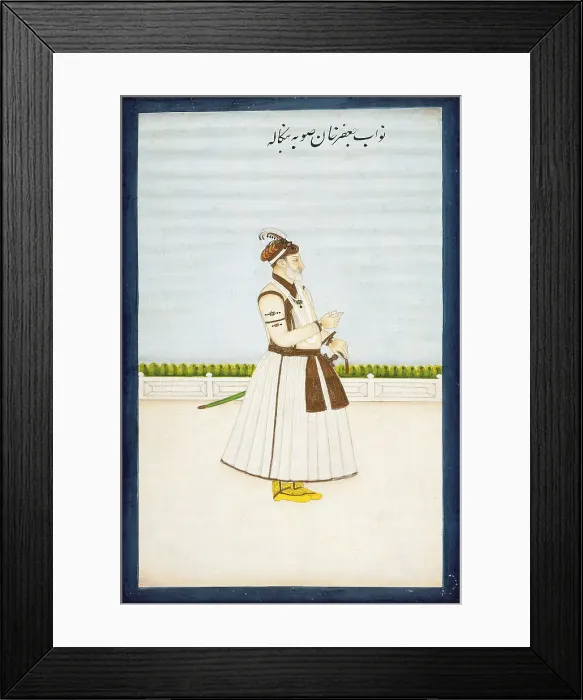 Framed Print : Nawab Mir Jafar Khan (reigned 1704-1726), between 1760 and 1775. Creator: Unknown Framed Print : Nawab Mir Jafar Khan (reigned 1704-1726), between 1760 and 1775. Creator: Unknown