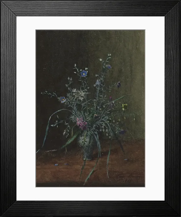 Framed Print : Bouquet of Wild Flowers and Grasses, 1865. Creator: Leon Bonvin Framed Print : Bouquet of Wild Flowers and Grasses, 1865. Creator: Leon Bonvin