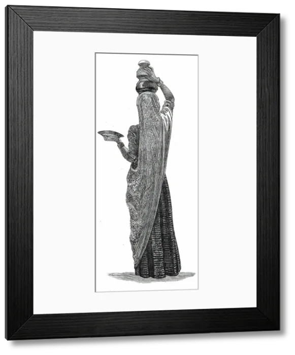 Framed Print : Costumes of Western India, Purdasi milkwoman, 1876. Creator: Unknown Framed Print : Costumes of Western India, Purdasi milkwoman, 1876. Creator: Unknown