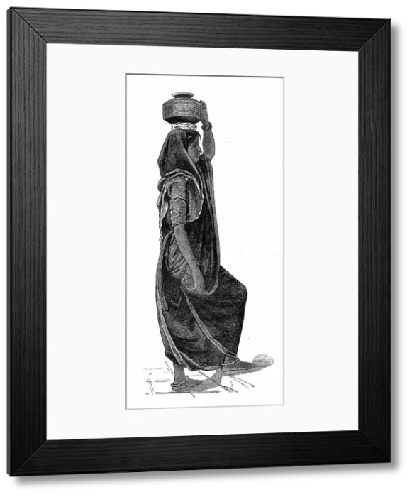 Framed Print : Costumes of Western India, Mahratta woman, 1876. Creator: Unknown Framed Print : Costumes of Western India, Mahratta woman, 1876. Creator: Unknown