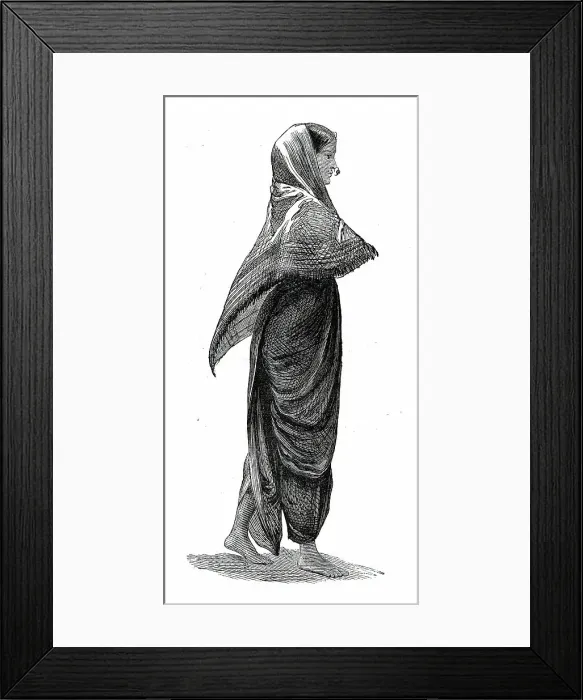 Framed Print : Costumes of Western India, Mahratta woman, 1876. Creator: Unknown Framed Print : Costumes of Western India, Mahratta woman, 1876. Creator: Unknown