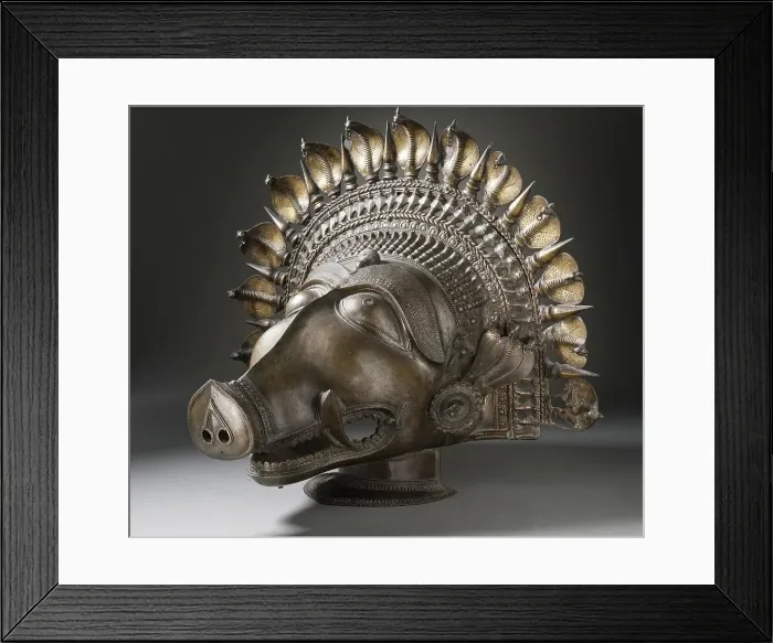 Framed Print : Dancer's Headpiece in the Form of a Panjurli Bhuta (boar spirit deity), 18th century Creator: Unknown Framed Print : Dancer's Headpiece in the Form of a Panjurli Bhuta (boar spirit deity), 18th century Creator: Unknown