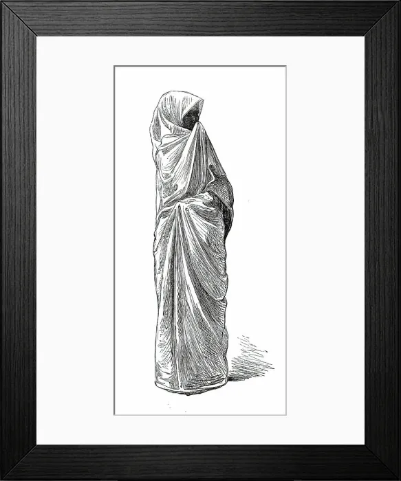 Framed Print : Costumes of Western India, Moslem woman, 1876. Creator: Unknown Framed Print : Costumes of Western India, Moslem woman, 1876. Creator: Unknown