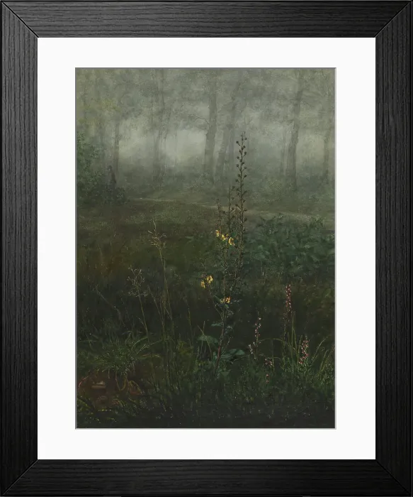 Framed Print : Gray Mullein in the Undergrowth, 1865. Creator: Leon Bonvin