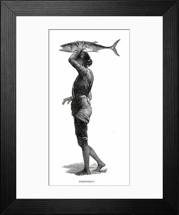 Framed Print : Costumes of Western India, fishwoman, 1876. Creator: Unknown Framed Print : Costumes of Western India, fishwoman, 1876. Creator: Unknown