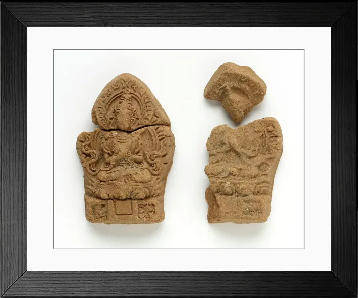 Framed Print : Pair of Votive Tablets with a Buddhist Deity, 18th-19th century. Creator: Unknown Framed Print : Pair of Votive Tablets with a Buddhist Deity, 18th-19th century. Creator: Unknown