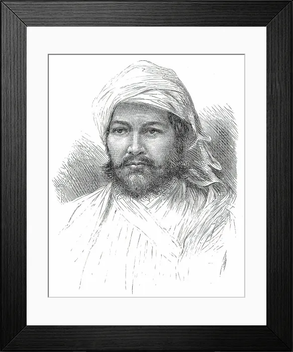Framed Print : Sir Jung Bahadoor, K.S.I. of Nepaul, from a sketch by one of our special artists, 1876. Creator: Unknown Framed Print : Sir Jung Bahadoor, K.S.I. of Nepaul, from a sketch by one of our special artists, 1876. Creator: Unknown