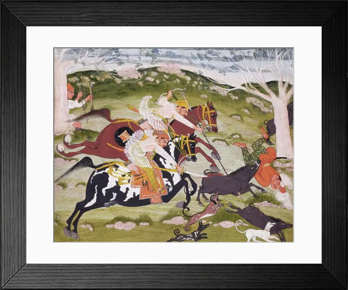 Framed Print : Wild Boar Hunt, c1675. Creator: Unknown Framed Print : Wild Boar Hunt, c1675. Creator: Unknown