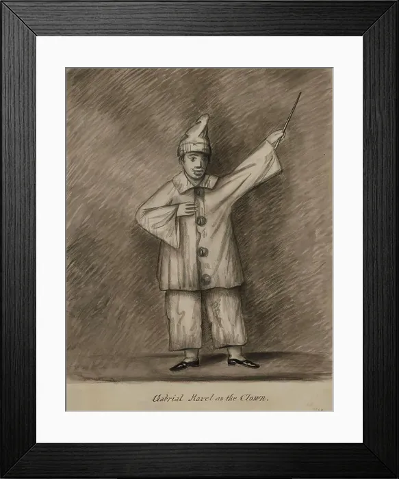 Framed Print : Gabriel Ravel as the Clown, 1855-1859. Creator: Alfred Jacob Miller Framed Print : Gabriel Ravel as the Clown, 1855-1859. Creator: Alfred Jacob Miller