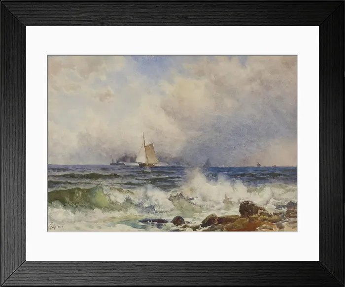 Framed Print : Coastal Scene, 2nd half 19th century. Creator: Alfred Thompson Bricher Framed Print : Coastal Scene, 2nd half 19th century. Creator: Alfred Thompson Bricher