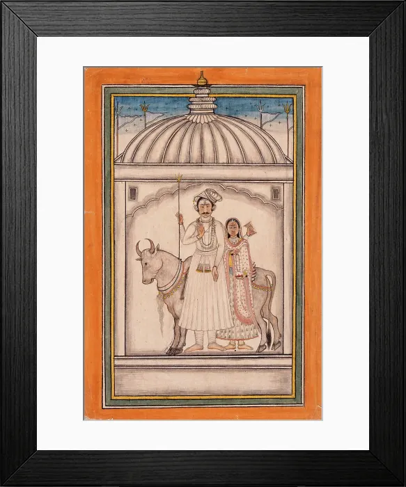 Framed Print : Shiva and Parvati, 18th century. Creator: Unknown Framed Print : Shiva and Parvati, 18th century. Creator: Unknown